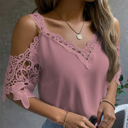 Off Shoulder Lace Blouse