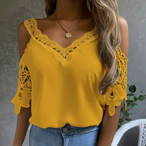 Off Shoulder Lace Blouse