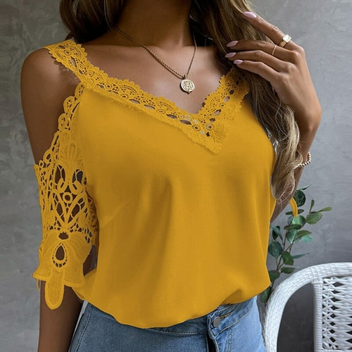 Off Shoulder Lace Blouse